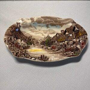 Johnson Brothers Village Scene small platter. Old English Countryside England